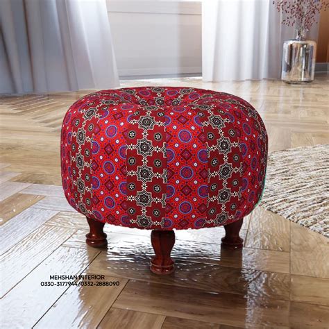 GAARO OTTOMAN STOOL - Mehshan Interiors