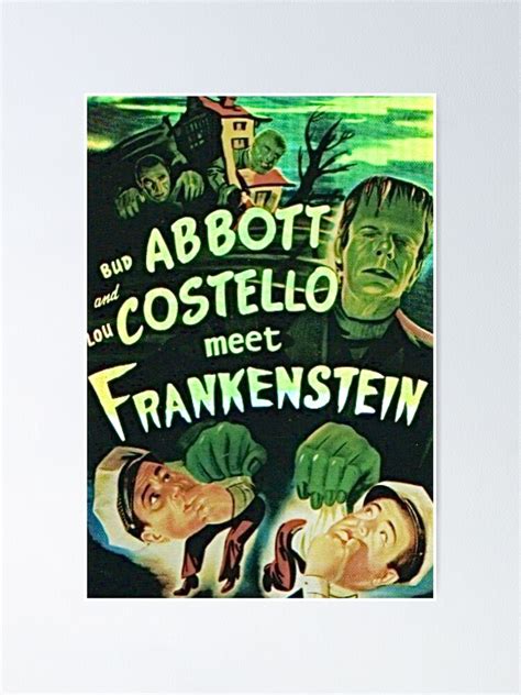 "Abbott and Costello meet Frankenstein" Poster for Sale by Cuttintees ...