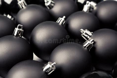 Black Christmas baubles stock photo. Image of objects - 20737454