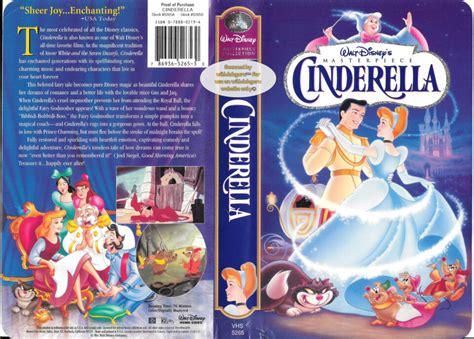 Cinderella Disney Masterpiece Collection VHS 1995 #5265, 50% OFF