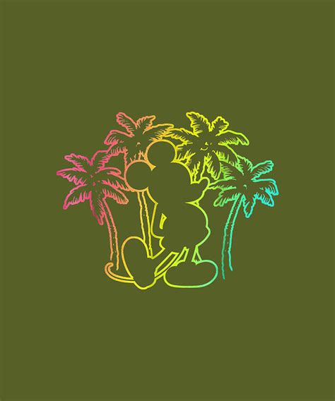 Disney Mickey Mouse Silhouette Palm Trees Digital Art by Kha Dieu Vuong - Pixels