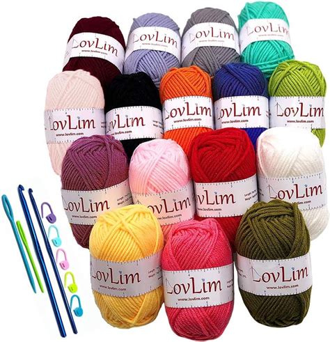 LovLim Crochet Yarn kit, 16 Soft Cotton Yarn Nepal | Ubuy