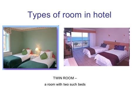 Types of room in hotel