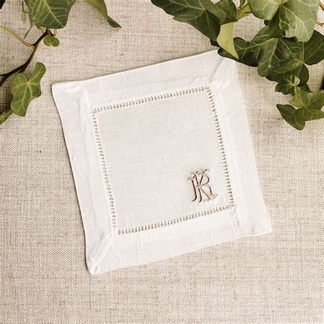 Monogrammed Linen Napkins - Etsy