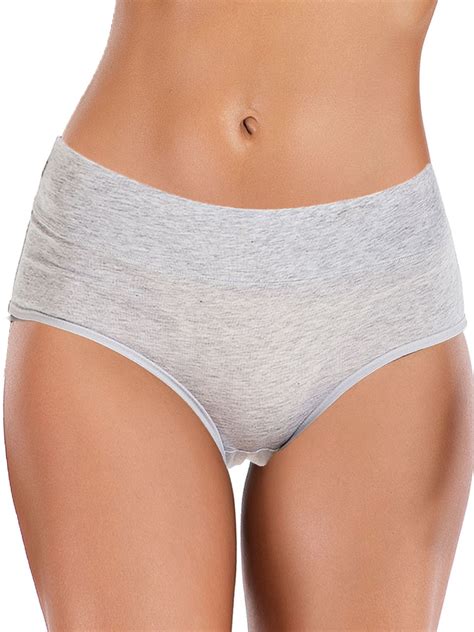 Lelinta - LELINTA Women's Cotton Underwear High Waist Full Coverage Briefs Panty Soft Stretch ...