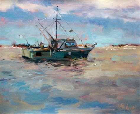 Fishing Boat Painting at PaintingValley.com | Explore collection of ...