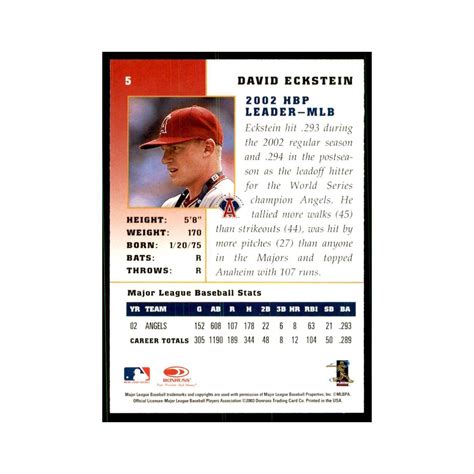 2003 Donruss Champions David Eckstein Baseball Cards #5 | eBay