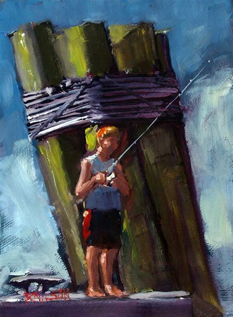 Rick Nilson's Paintings: Boy Fishing (SOLD)