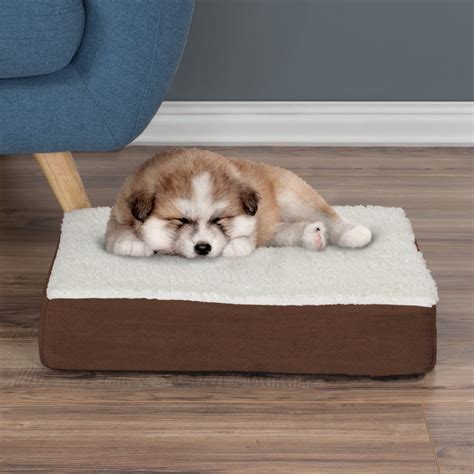 Petmaker Orthopedic Dog bed, Sherpa Top, Brown, 15" x 20" - Walmart.com - Walmart.com