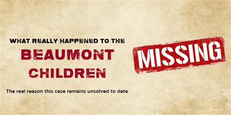 The Chilling Story of What Really Happened to the Beaumont Children - Morbid Kuriosity