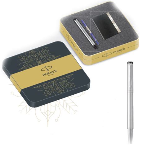 Parker Vector Stainless Steel Roller Ball Pen CT with Free Card Holder | Renaissance | School ...