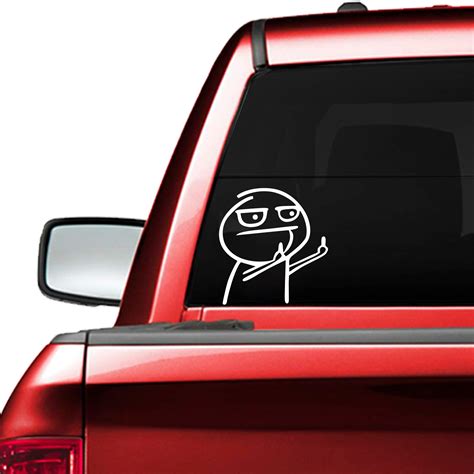 Buy Middle Finger Funny Stick Figure Vinyl Decal JDM Racing Flipping Bird Angry Meme Online at ...