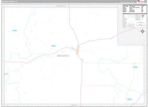 Menard County, TX Wall Map Premium Style by MarketMAPS - MapSales