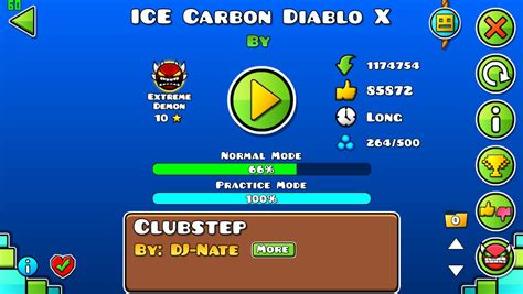 Ice Carbon Diablo X 66% on 60hz : r/geometrydash