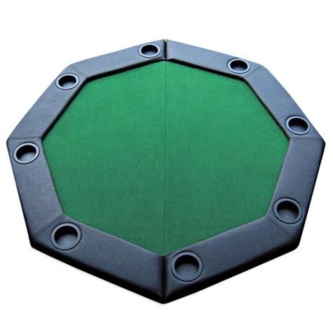 48″ Green Folding Octagon Poker Table Top w/ Cup Holders & Padded Rail by Brybelly – Your Poker ...