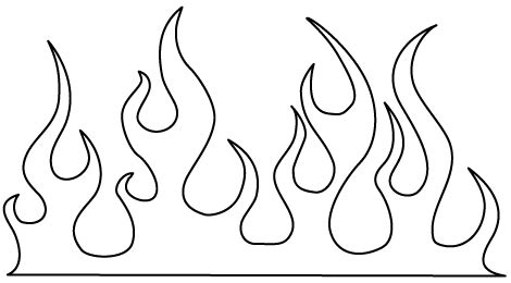 fire flames outline - Clip Art Library