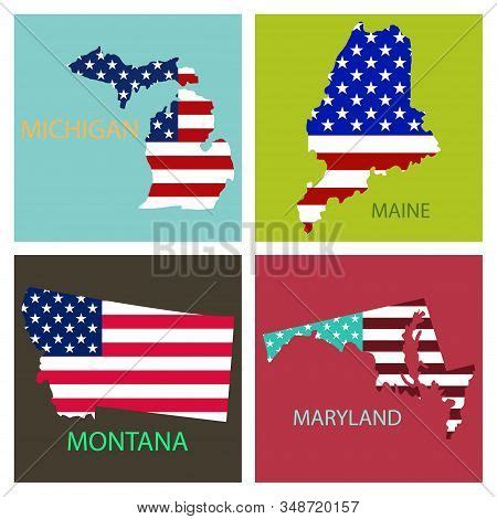 Poster Map United Vector & Photo (Free Trial) | Bigstock