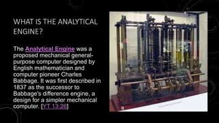 Ada Lovelace and the Analytical Engine | PPT