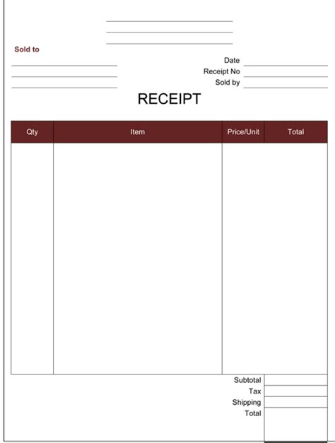 14+ Cash Receipt Templates | Free Printable Word, Excel & PDF | Free receipt template, Receipt ...