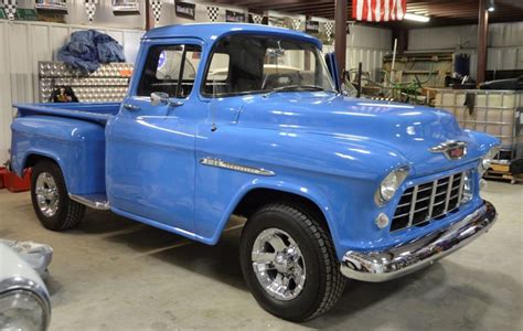 1955 Chevy Pickup Is a Restored Blue Beauty