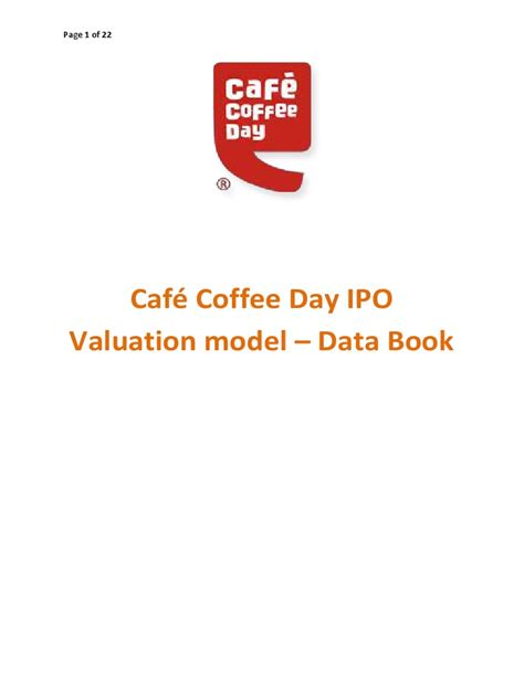 (PDF) Café Coffee Day IPO Valuation Model Data Book V2 - DOKUMEN.TIPS