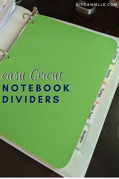 Notebook Dividers: Custom Dividers with a Cricut! in 2022 | Notebook dividers, Binder dividers ...