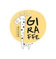 Cute giraffe original design logo templates Vector Image