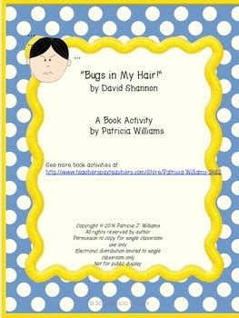 Book Activities for "Bugs in My Hair" by Patricia Williams | TPT