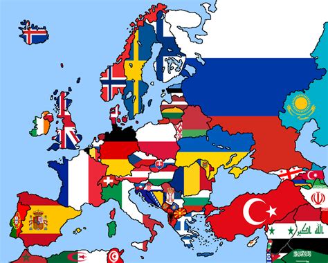 Blank map of Europe with flags by eric4e by EricVonSchweetz on DeviantArt