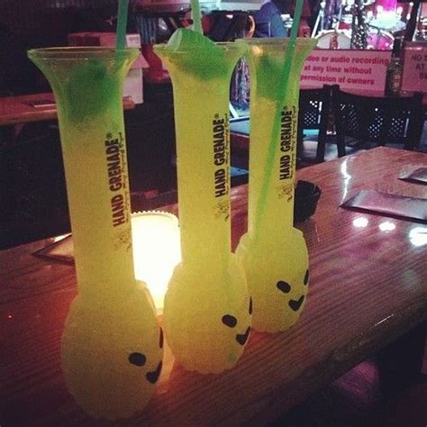 The drink known as “The Hand Grenade” is sold frozen or on the rocks in ...
