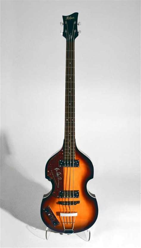 Hofner Bass signed by Paul McCartney