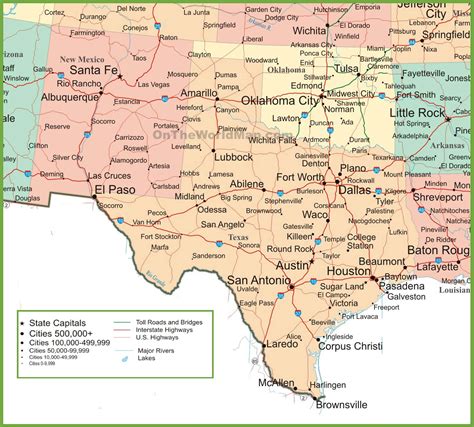 Map Of Texas And Nm - Viola Jessamyn