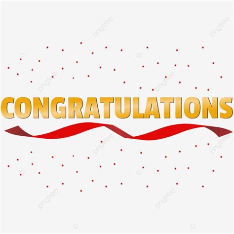 Congratulations With Red Ribbon Banner Design Header Png Tranparant ...