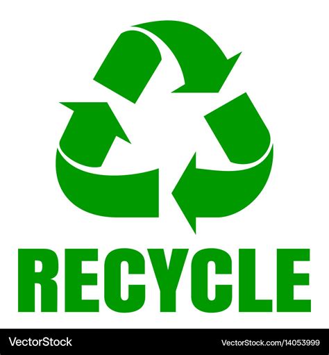 Recycle green symbol sign of recycling waste Vector Image