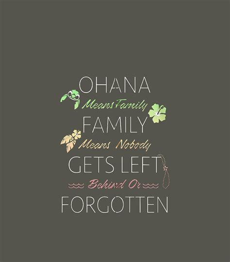 Disney Lilo Stitch Ohana Means Family Quote Digital Art by Alaab Yasme ...