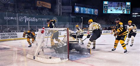 DeBrusk scores 2 goals in 3rd, Bruins top Penguins in Winter Classic