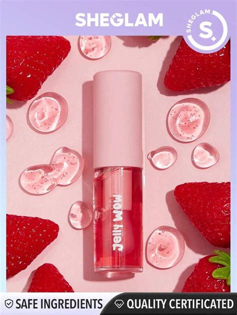 SHEGLAM Jelly Wow Hydrating Lip Oil-Berry Involved Moisturizing Clear Lip Gloss Plumping Non ...