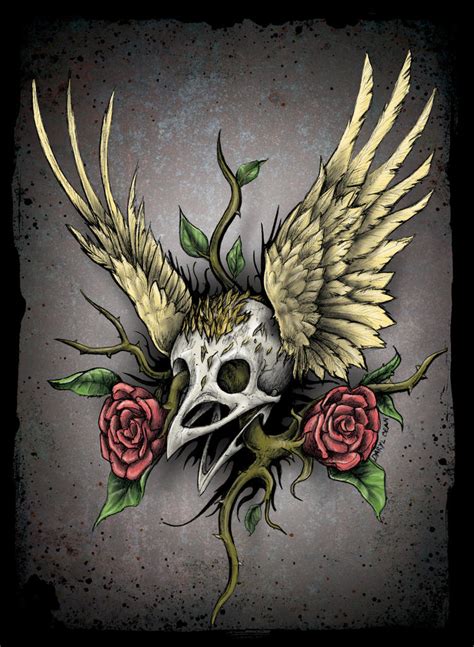 Skull Bird by beanarts on DeviantArt