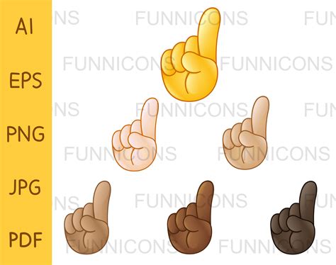 Emoticon Finger Pointing Up Clipart