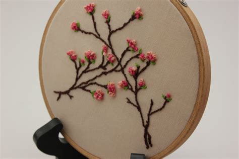 Cherry Trees Blossoms Hand Embroidery Hoop art | aftcra