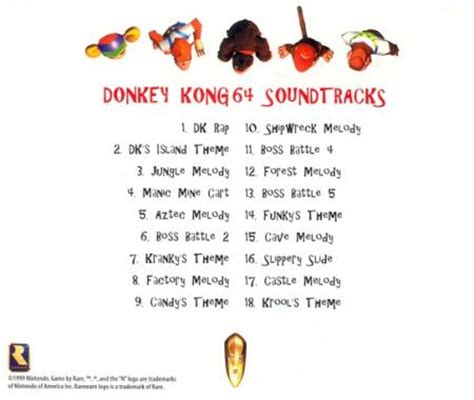 Donkey Kong 64 Soundtrack CD музыка из игры