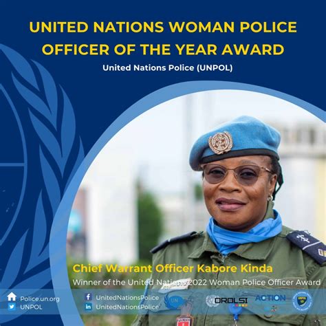 Alizeta Kabore Kinda Is The 2022 United Nations Woman Police Officer Of ...