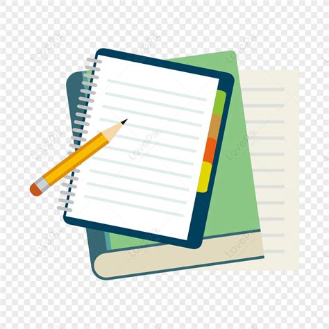 Vector Book, Paper Pencil, Pencil School, Notebook Paper PNG Picture ...