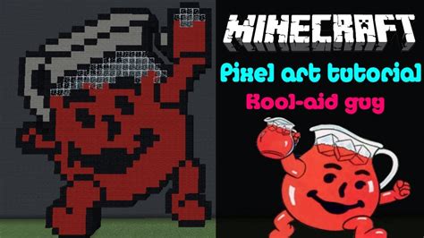 Minecraft Kool aid guy Pixel Art Tutorial - YouTube