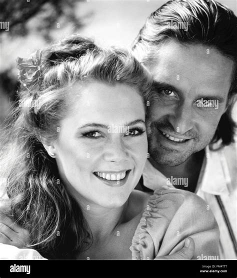 Michael Douglas and Kathleen Turner "Romancing the Stone" 1984 Stock ...