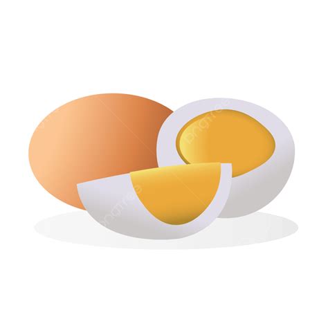 Gambar Telur Rebus Dan Iris Utuh, Telur, Rebus, Makanan PNG dan Vektor dengan Background ...
