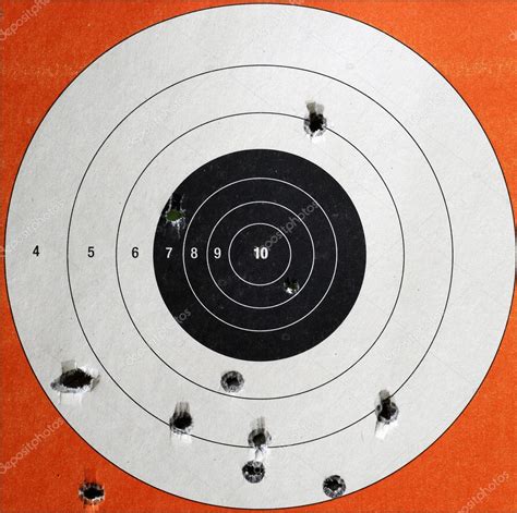 Practice Target with Bullet Holes — Stock Photo © vlue #4638071