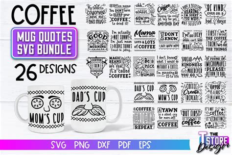 Coffee Mug Quotes SVG Bundle | Coffee Design | (2163548)