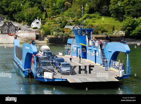 King Harry Ferry across the river Fal, Cornwall, UK Stock Photo - Alamy