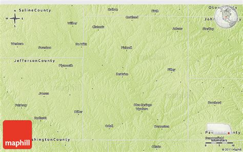 Physical 3D Map of Gage County